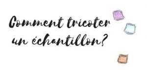 tricoter un échantillon