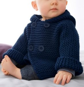 tricot manteau bébé