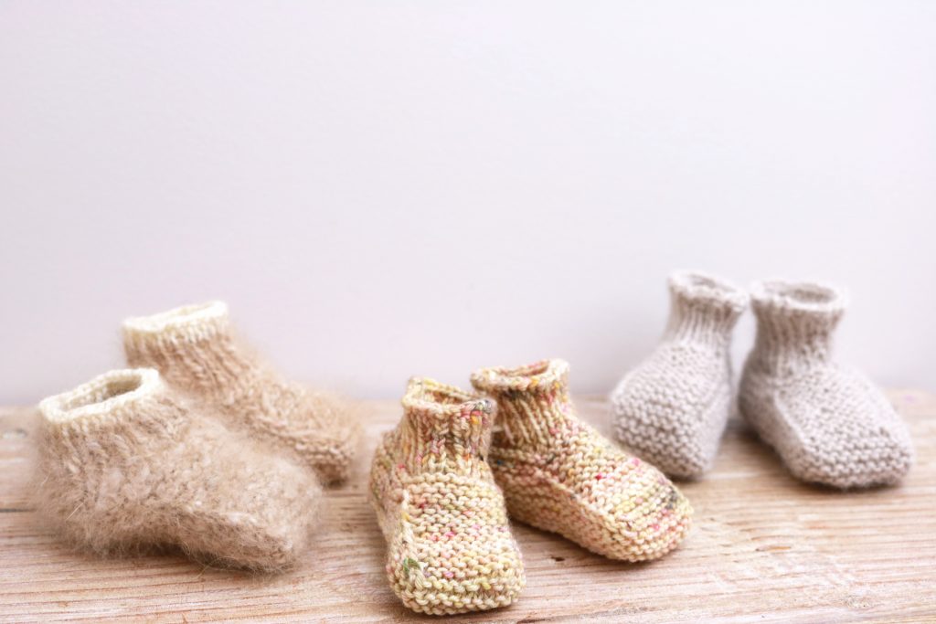 chaussons bébé tricot tuto